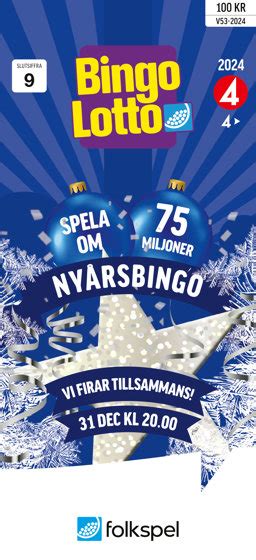 nyårslott x3|Köp Bingolotter till BingoLottos Nyårsbingo .